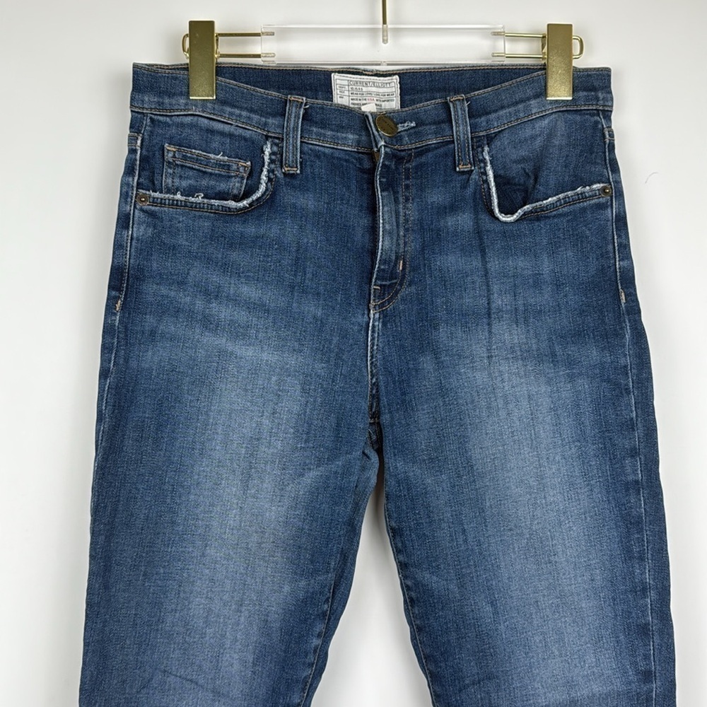 Current/Elliott The Stiletto Highwaist Skinny Jeans in Divina with Uneven Hem 28 - Picture 3 of 9
